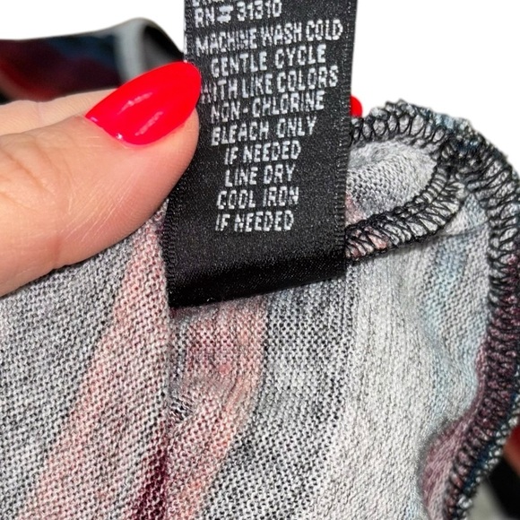 IN San Francisco Bell Sleeve Stripe Sweater Bow Back Women’s M Winter Blouse - Picture 9 of 13